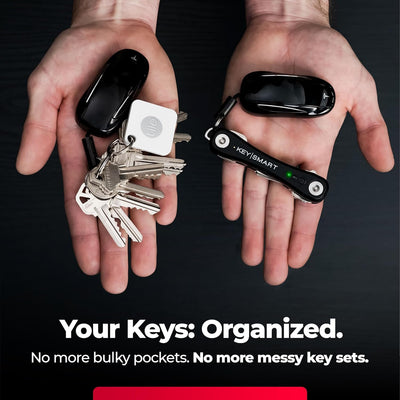 KeySmart iPro Keyring Tracker & Key Holder Organiser Multitool Black