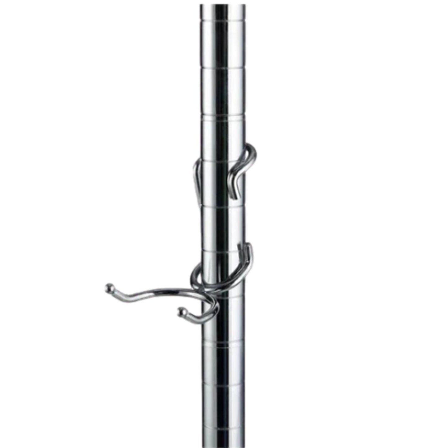 PoleHooks Chrome Wire Shelving C Hooks (5 Pack)