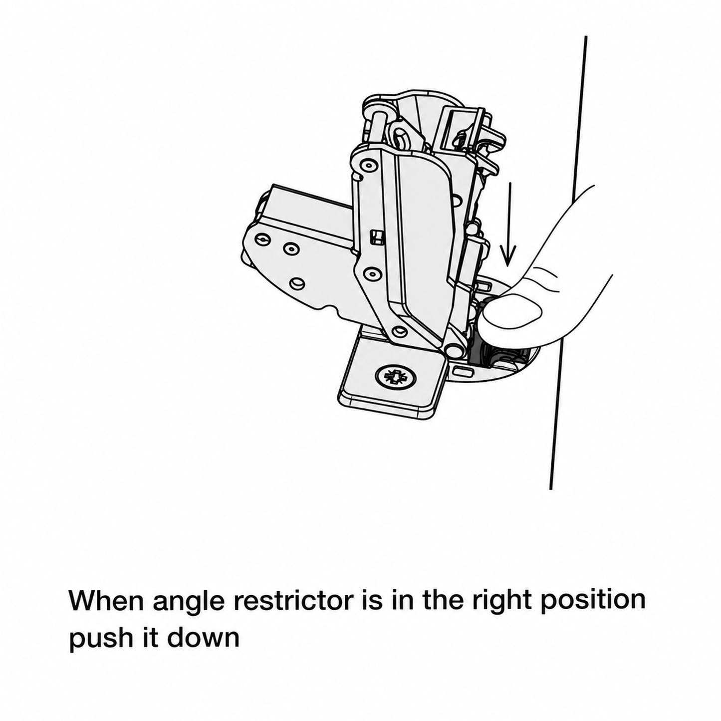 Titus Hinge Opening Angle Restrictor For 170° Wide Angle Hinges