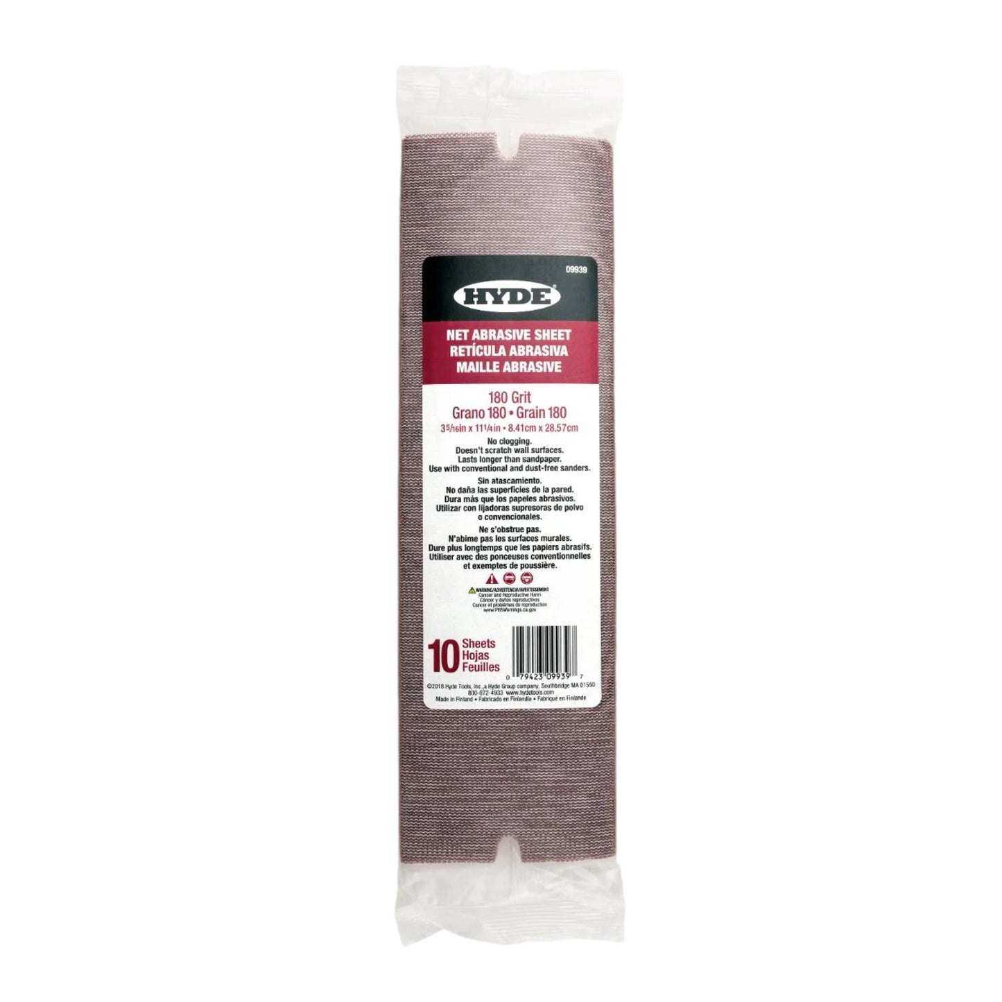 Hyde 09939 Net Abrasive Sanding Sheets 180 Grit (10 pack)