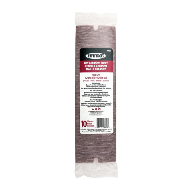 Hyde 09939 Net Abrasive Sanding Sheets 180 Grit (10 pack)