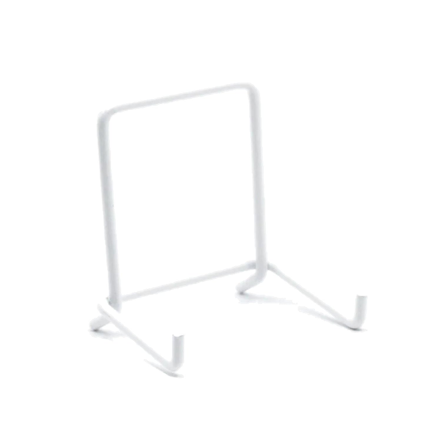 JES Very Small 65mm Wire Strut Plate Display Stand White (Size 2, 10 Pack)