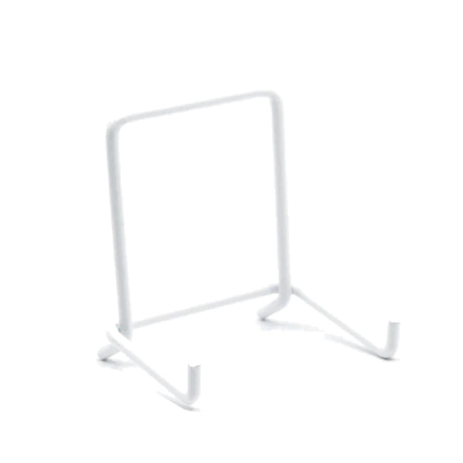 JES Very Small 65mm Wire Strut Plate Display Stand White (Size 2, 10 Pack)