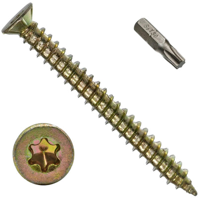 Concrete Frame Fixing Screw 7.5 x 150 Incl Torx 30 Bit (100 Pack)