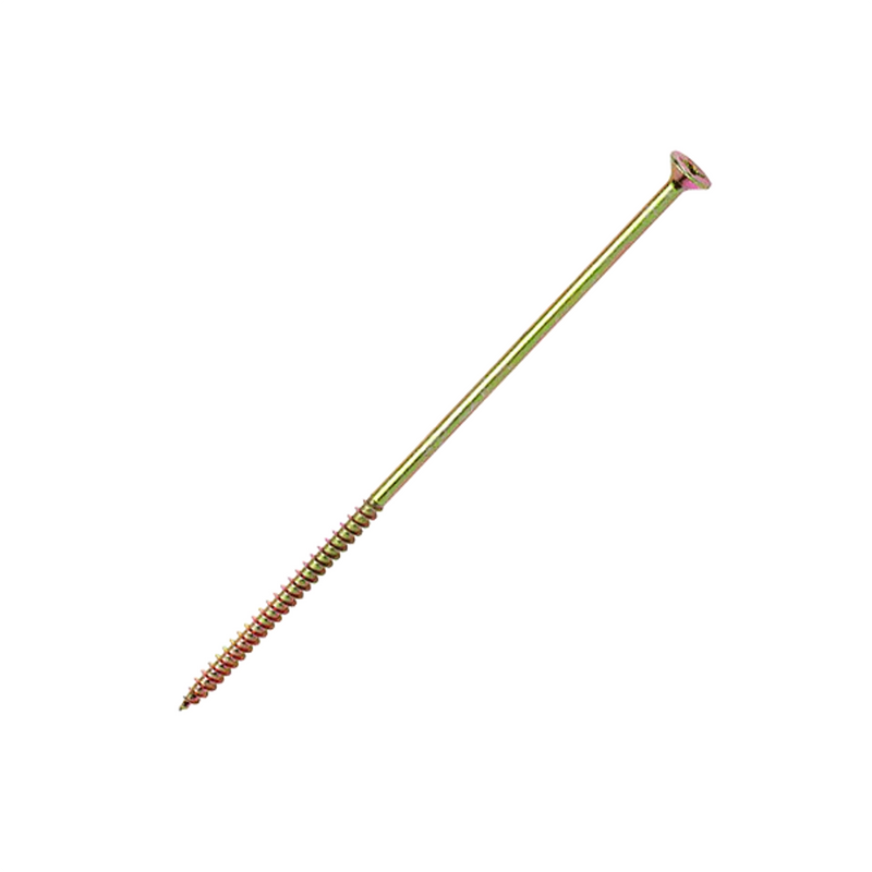 TimCo 6.0 x 200mm Yellow Wood Screw Pozi CS (100 Pack)