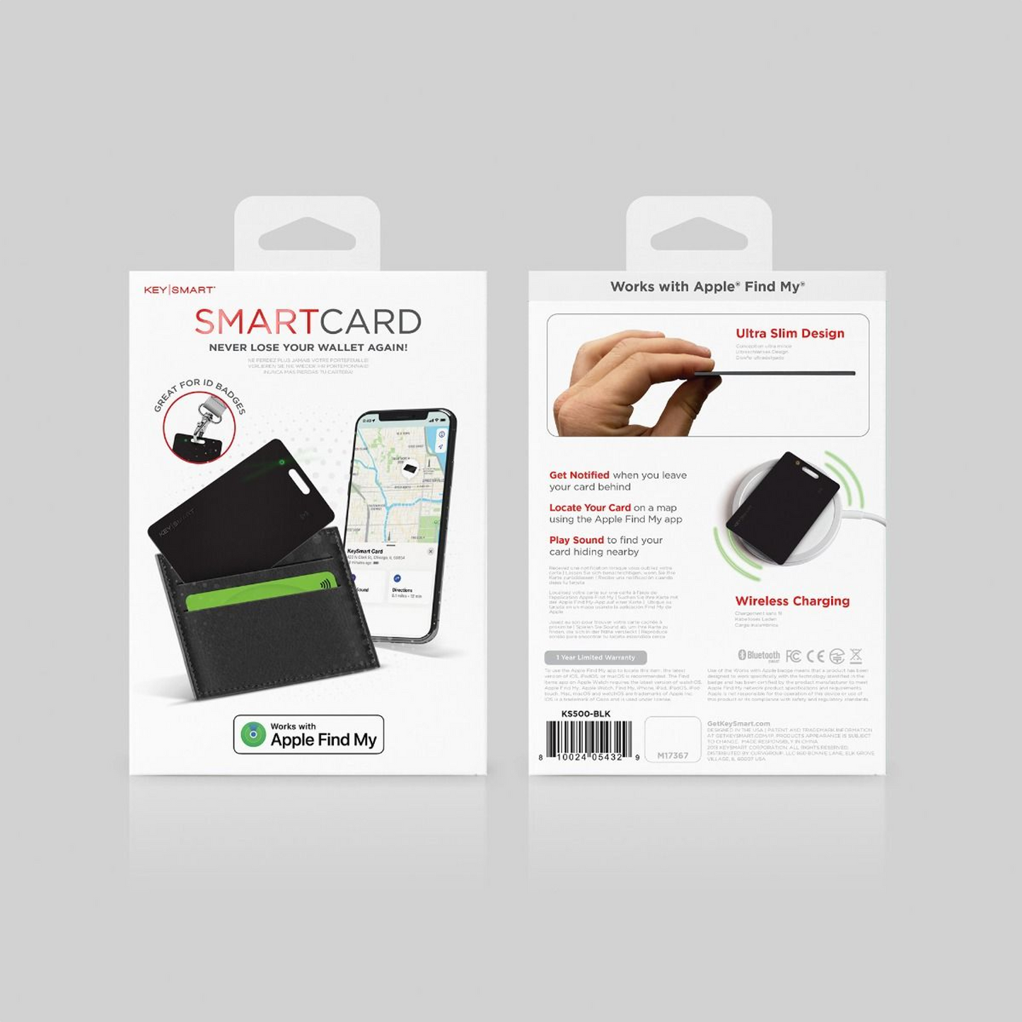 KeySmart SmartCard Credit Card Tracker Black