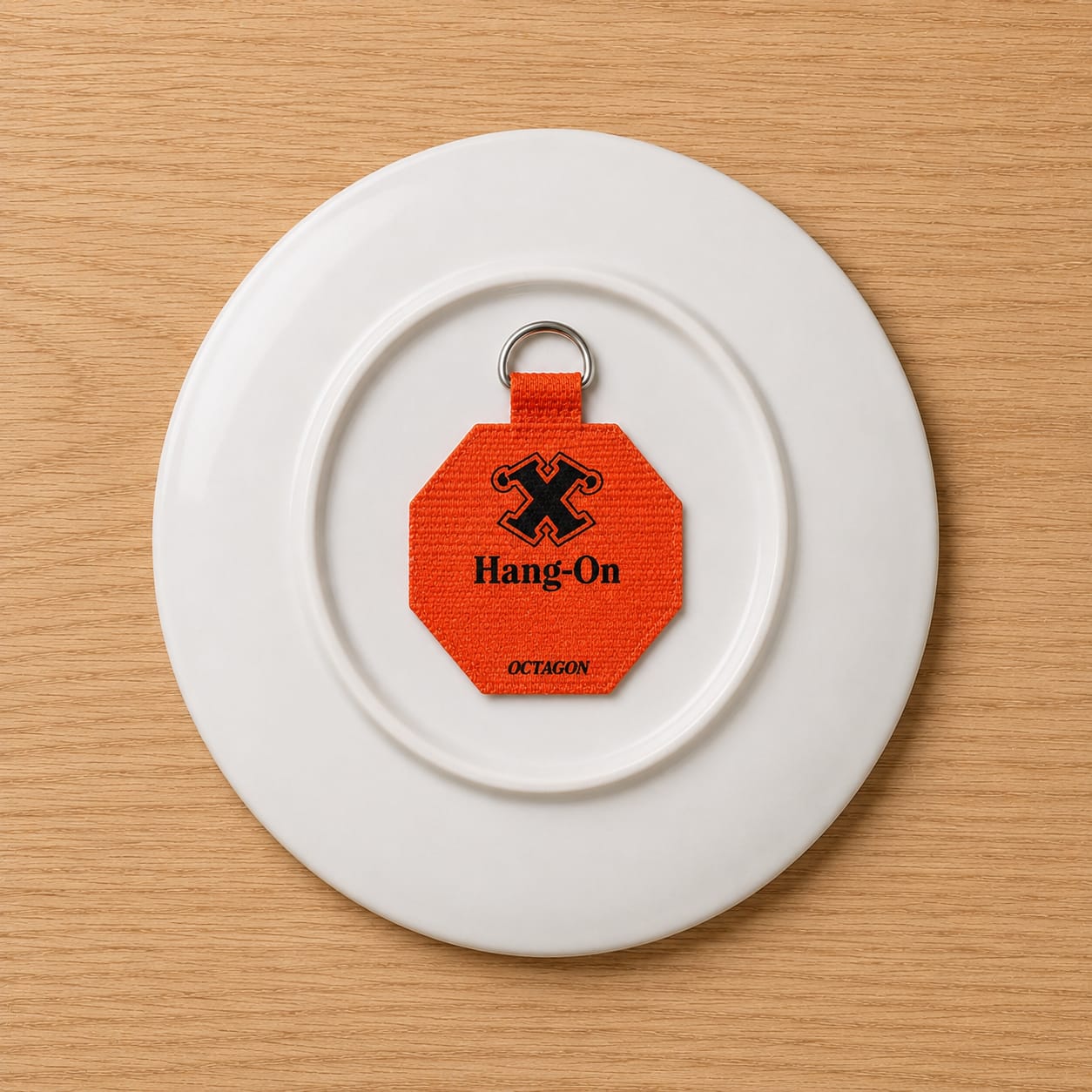 X Hang-On Adhesive Wall Plate Hanger 80mm (Octagon) For Plates, Pictures Etc