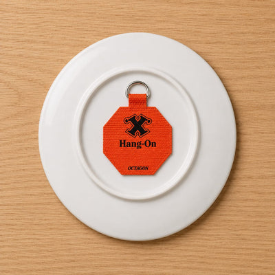 X Hang-On Adhesive Wall Plate Hanger 80mm (Octagon) For Plates, Pictures Etc