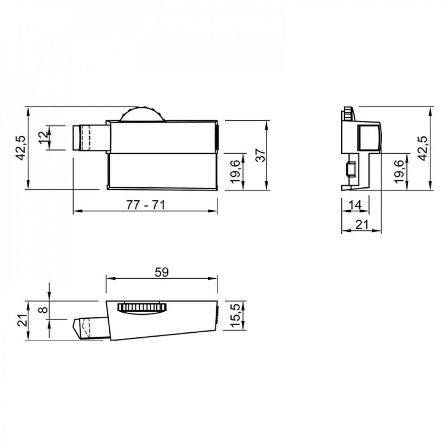 Hettich Intermat Hinge Soft Close Damper Full Overlay 60576