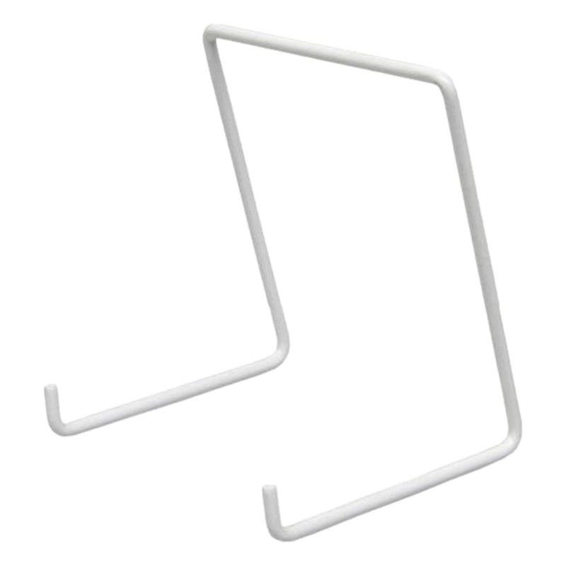JES Large 140mm Wire Plate Stand White (Size 6, 10 Pack)