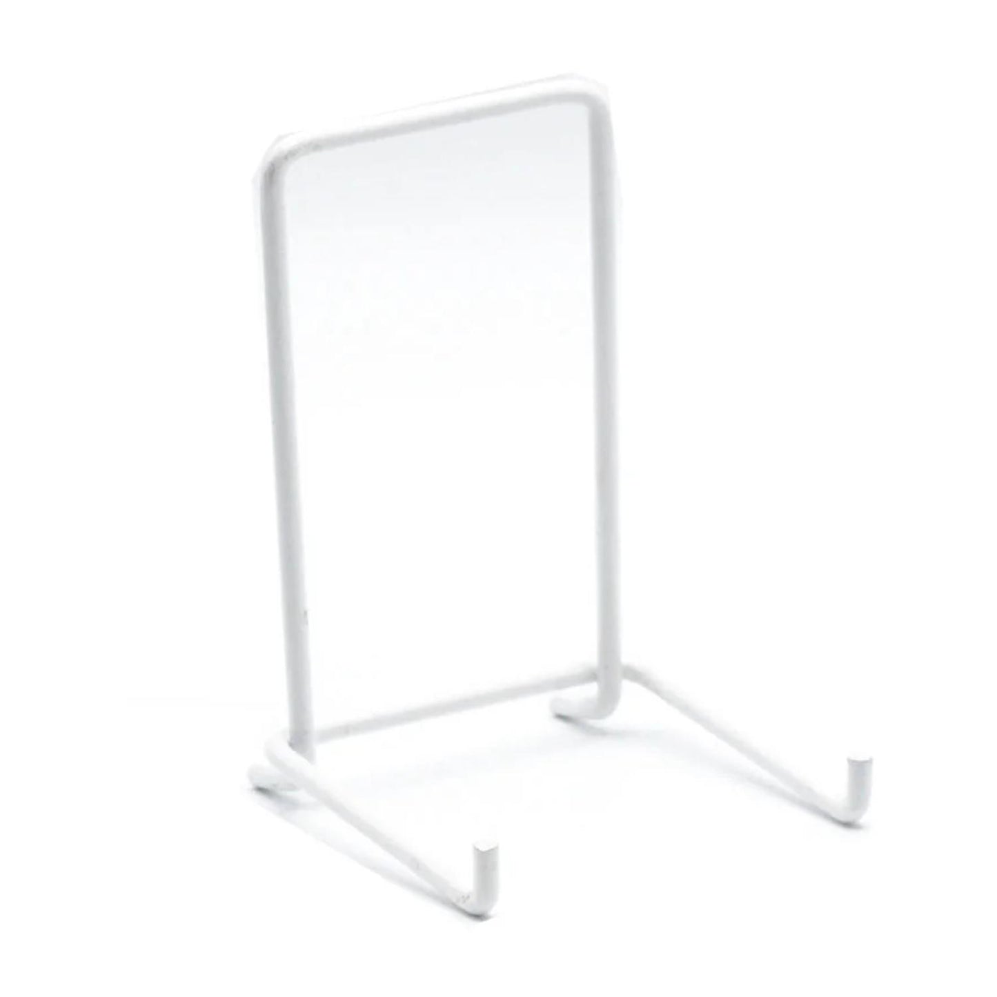 JES Medium 120mm Wire Strut Plate Display Stand White (Size 4, 10 Pack)