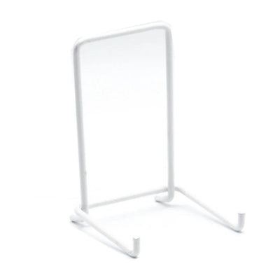 JES Medium 120mm Wire Strut Plate Display Stand White (Size 4, 10 Pack)