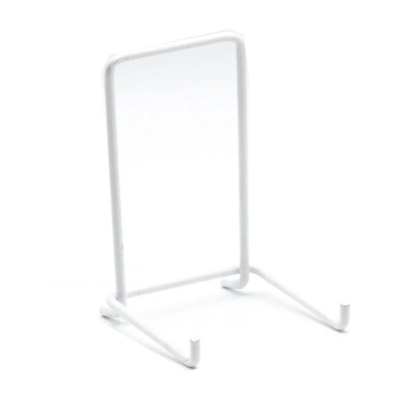JES Medium 120mm Wire Strut Plate Display Stand White (Size 4, 10 Pack)