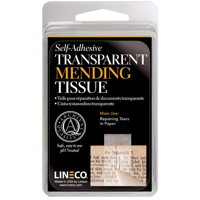 Lineco Book Mending Tissue Transparent Self Adhesive 12mm x 3.65m