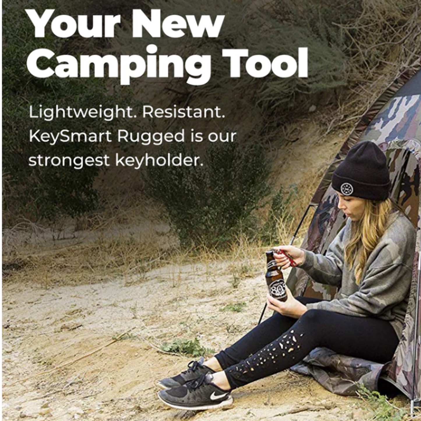 KeySmart Rugged Compact Key Holder Black