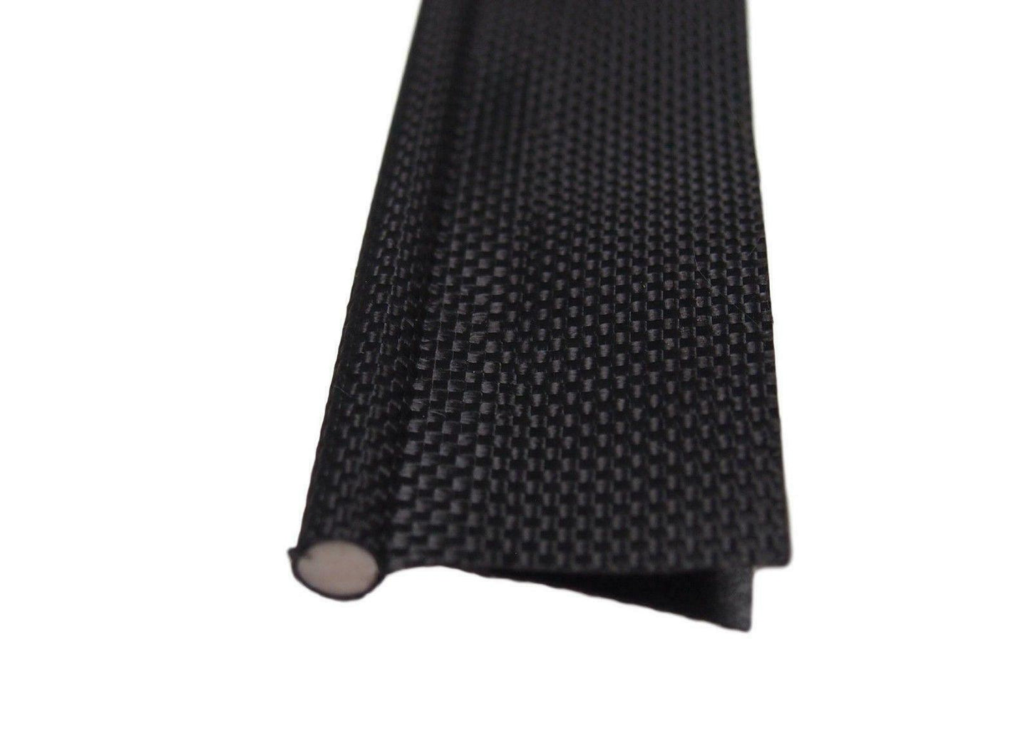 Camping/Awning Rail Piping/Keder 6mm Double Flap Black + Solid PVC Core 