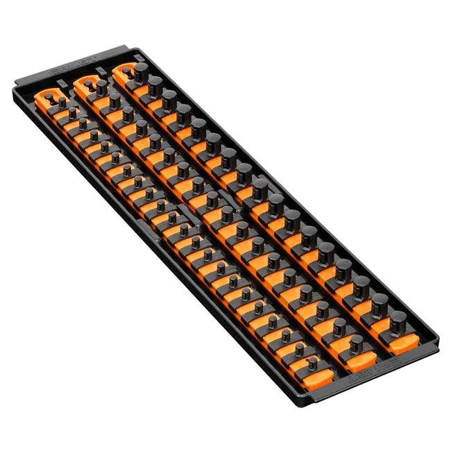 Ernst 8482 3-Rail Socket Boss® Storage Organiser Rail Twist Lock 18" Orange