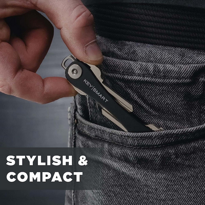 KeySmart Original Compact Keyring Key Holder Black