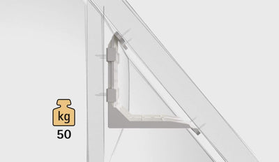 Taskar White Sloping Ceiling Adapter Brackets Pair