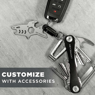 KeySmart Original Compact Keyring Key Holder Black