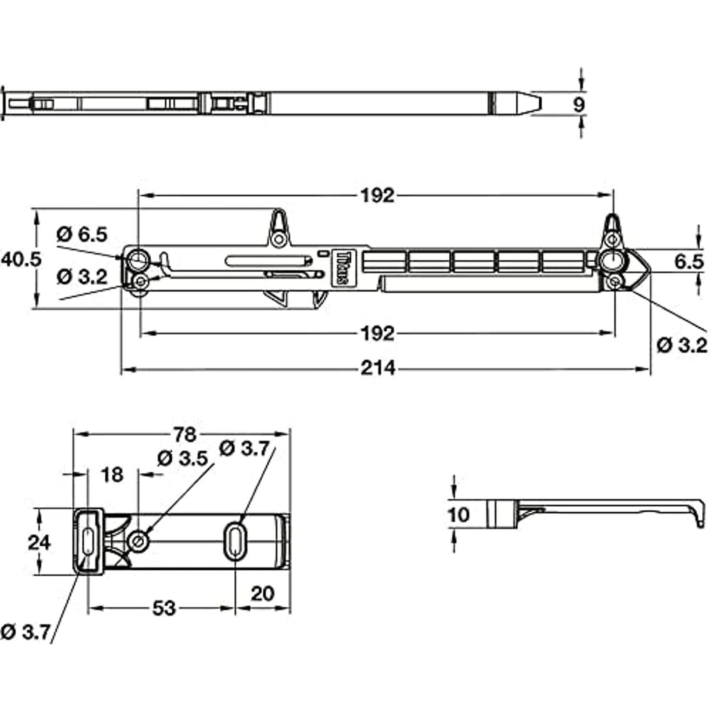 Titus Soft-close For Wooden Draws 973-0X35-380