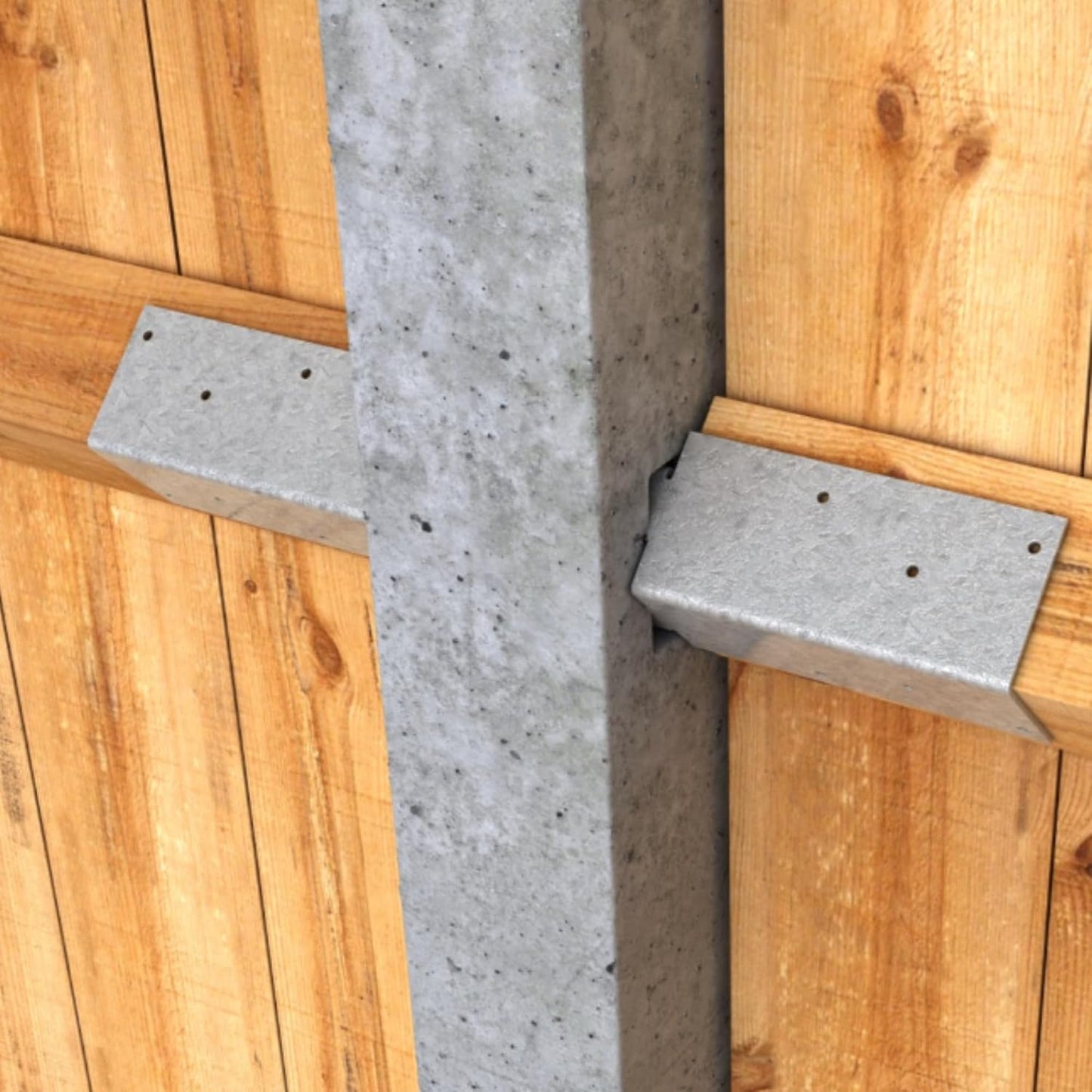 Fence Mortice Arris Rail Bracket  200x62x62mm (1 Pack)