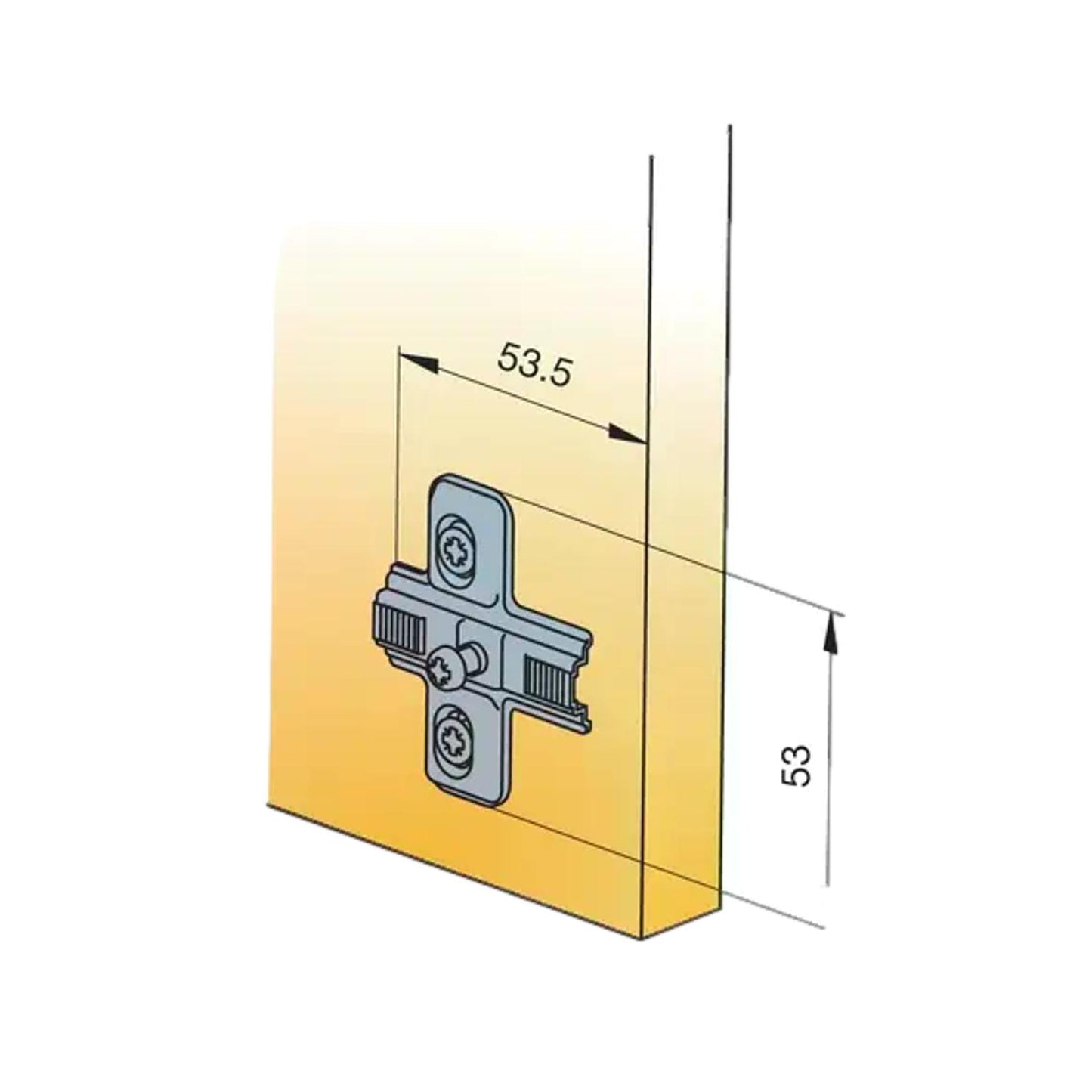 Titus Mounting Plate for Refrigerator Hinge 244-0846-050-00