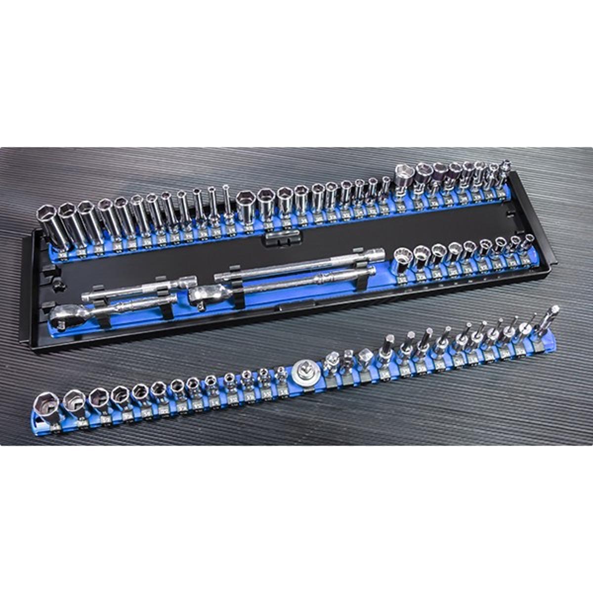 Ernst 8451 3-Rail Socket Boss® Storage Organiser Twist Lock 18" Blue