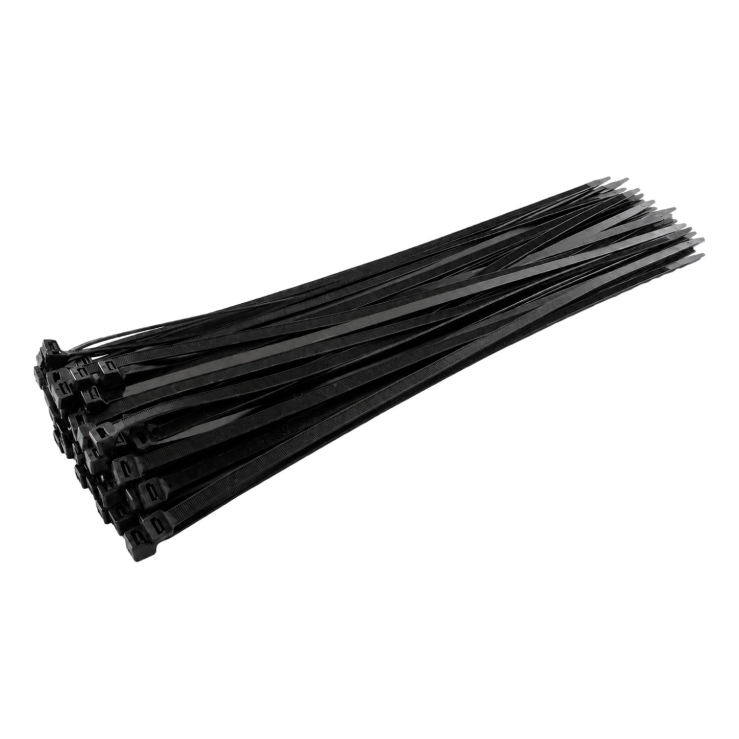 Black Cable Ties 370mm x 7.6mm Strong Zip Ties (100 Pack)