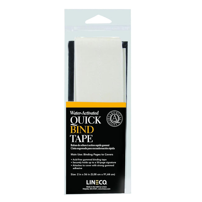 Lineco Quick Bind Book Repair Tape Water-Activated Adhesive 5cm x 91cm White