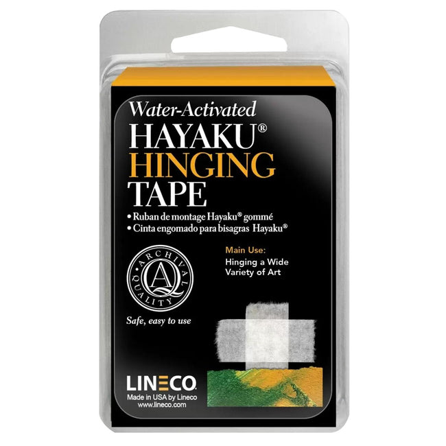 Lineco Hayaku Hinging Tape Water-Activated Adhesive 2.5cm x 3.6m