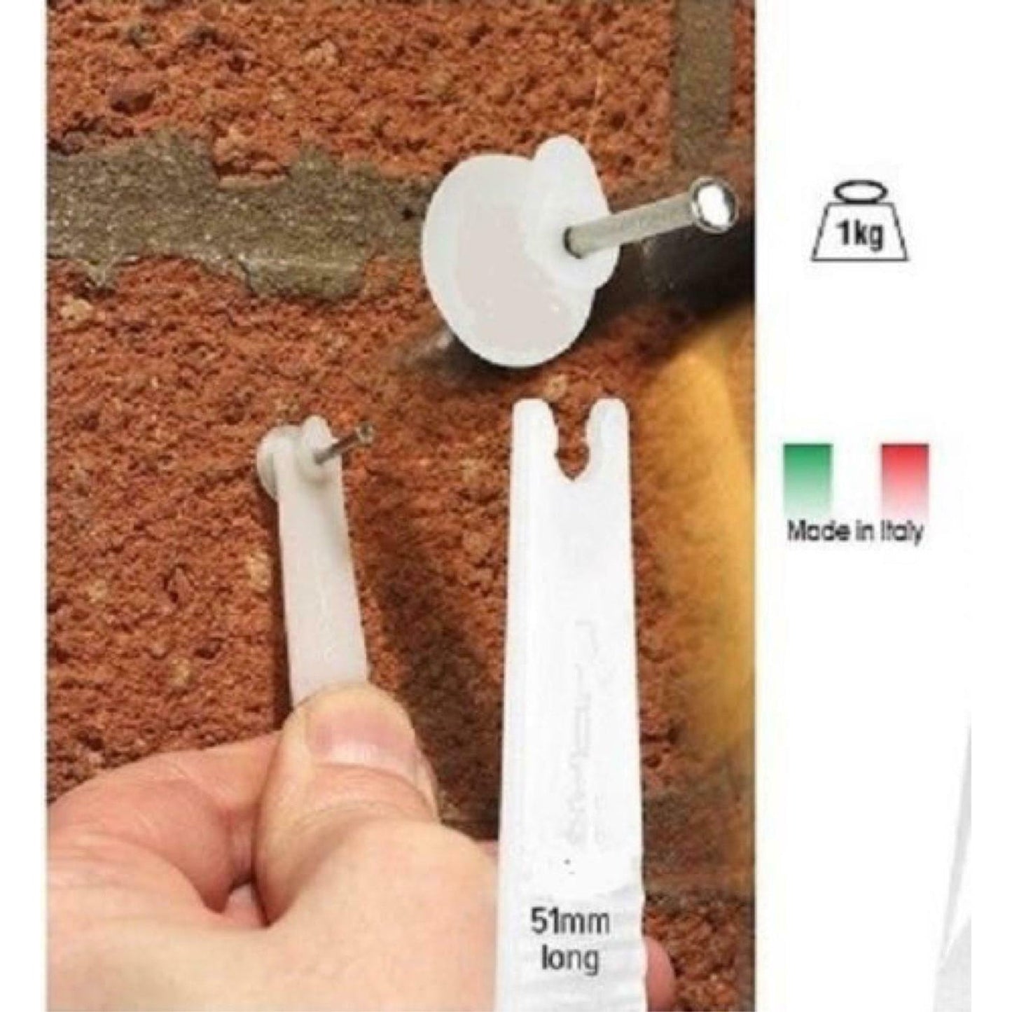 Blitz Plus Hard Wall Picture Hooks & Finger Guards (10 Pack)