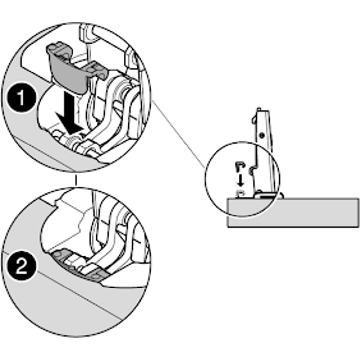 Blum 70T3553 Hinge Opening Angle Restrictor Clip