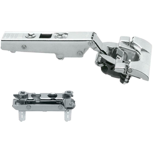 Blum 71B3590 Inserta 110° Soft Close Overlay Hinge & 177H3100E Mounting Plate (2 Pack)