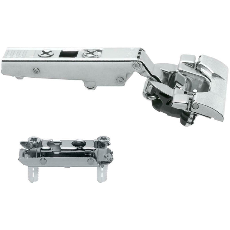 Blum 71B3590 Inserta 110° Soft Close Overlay Hinge & 177H3100E Mounting Plate (2 Pack)