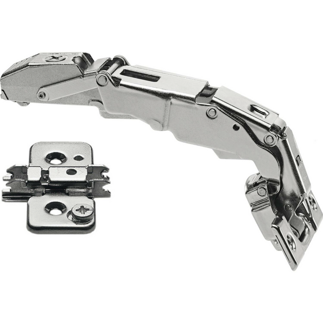 Blum 71B7550 155° Zero Protrusion Soft-Close Overlay Hinge & 173H7100 Mounting Plate (2 Pack)