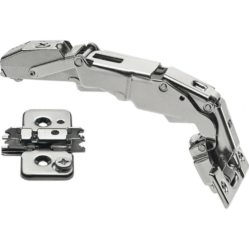 Blum 71B7550 155° Zero Protrusion Soft-Close Overlay Hinge & 173H7100 Mounting Plate (2 Pack)