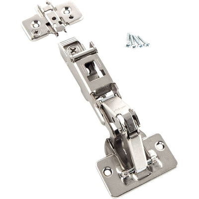 Blum 71T6550 170° Wide Angle Sprung Overlay Hinge & 173H7100 Mounting Plate (2 Pack)