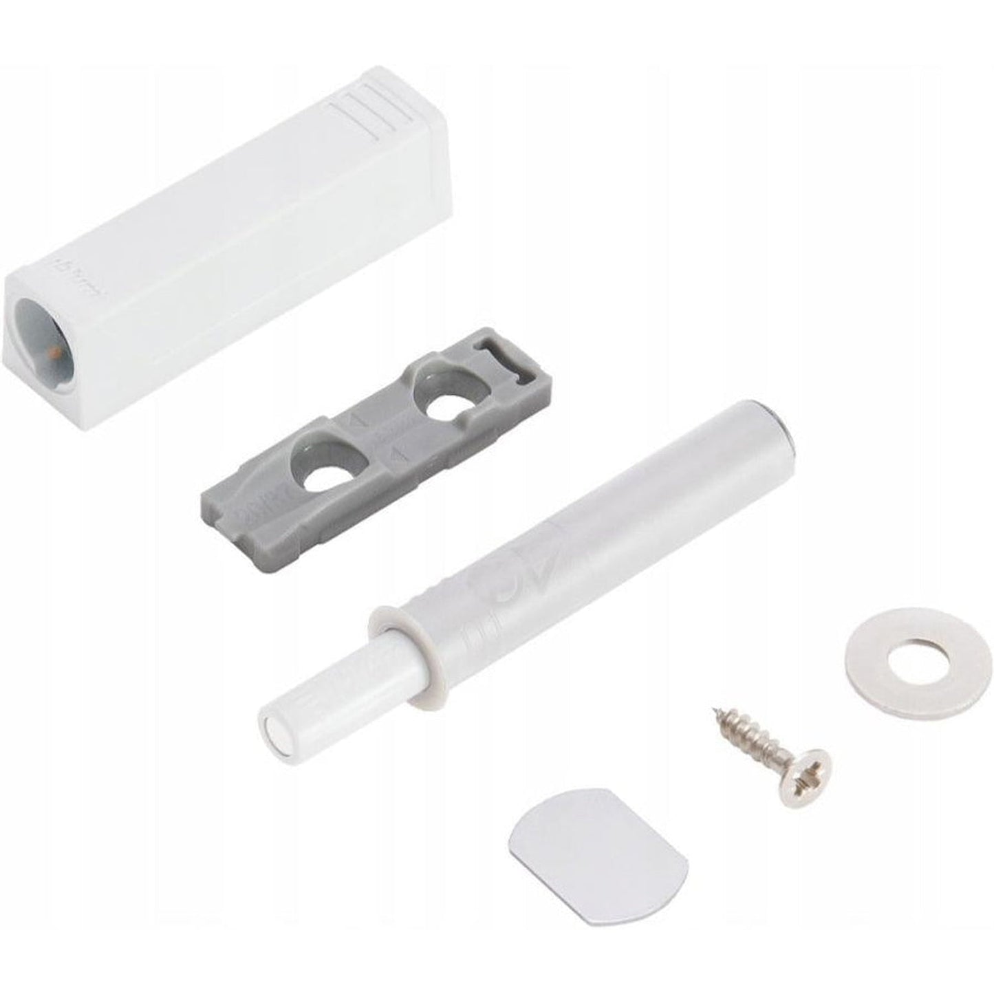 Blum 956.1004.SW Magnetic Push to Open Tip-On Set & Mounting Plate (White/Standard Doors)