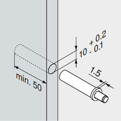 Blum 970A1002 Cabinet Soft Close Piston (Hinge Side - 10 Pack)