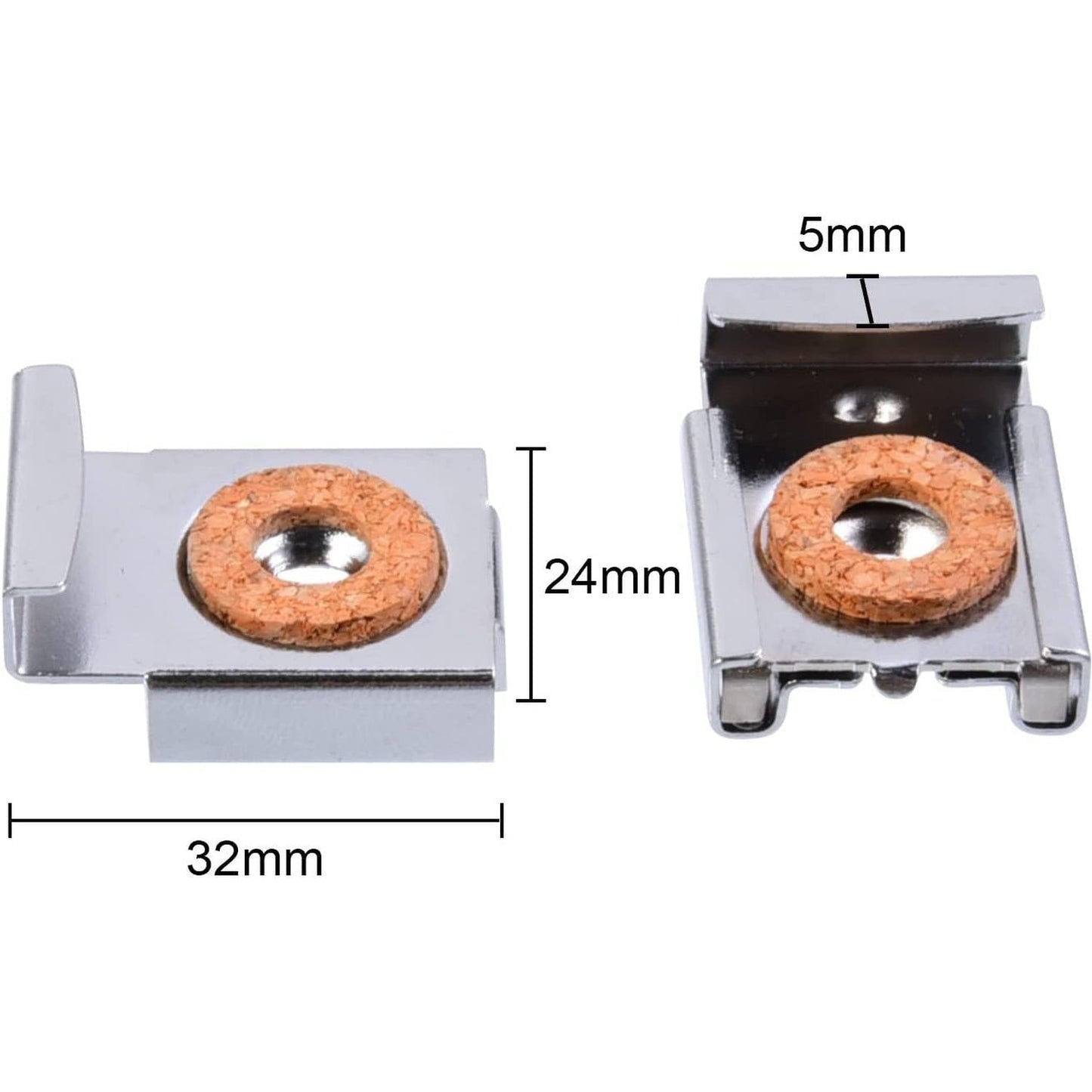 CRL E-Z Mount Chrome Mirror Mounting Clips 6mm
