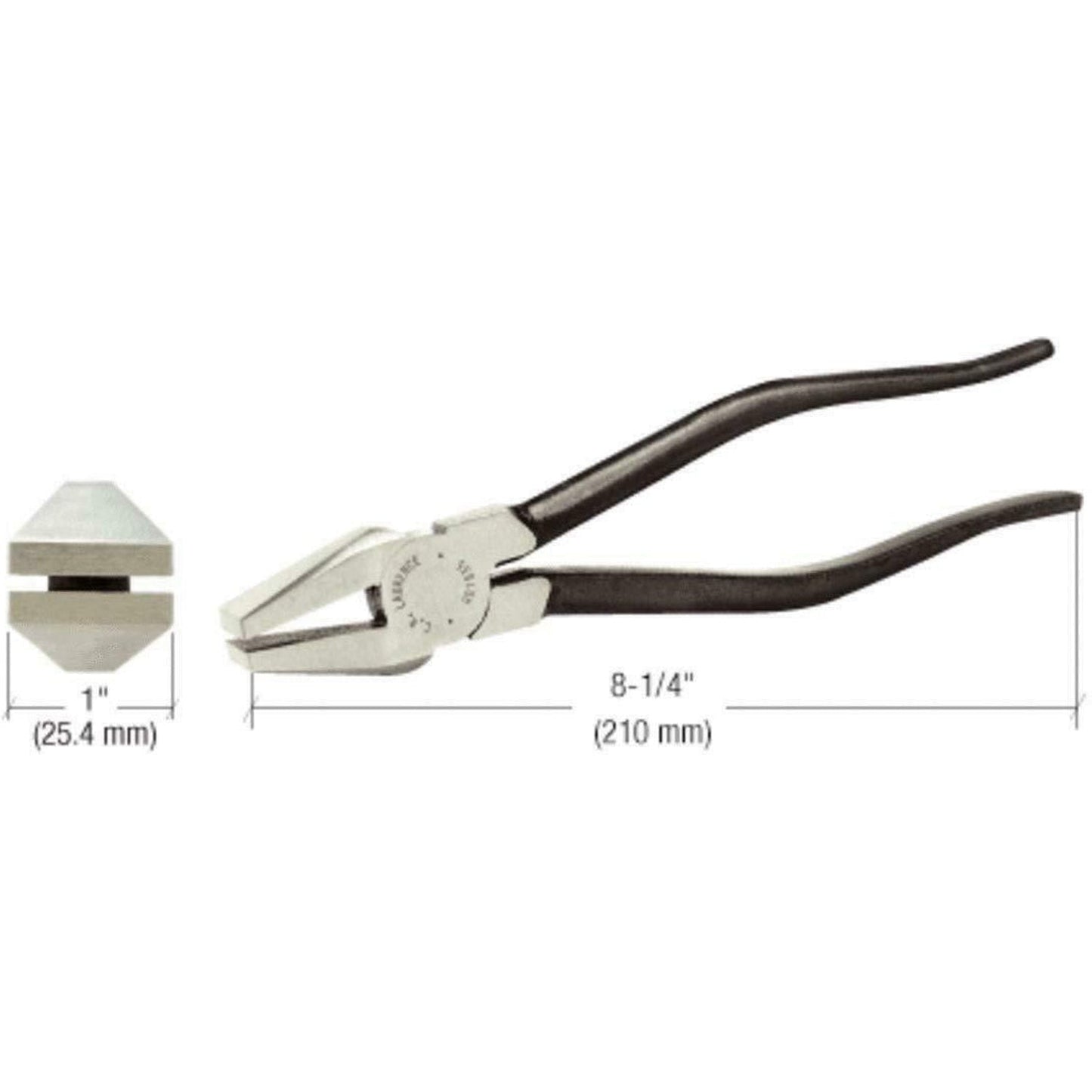 CRL RD1935 Forged Steel Flare Jaw Glass Breaking Pliers 8.25"