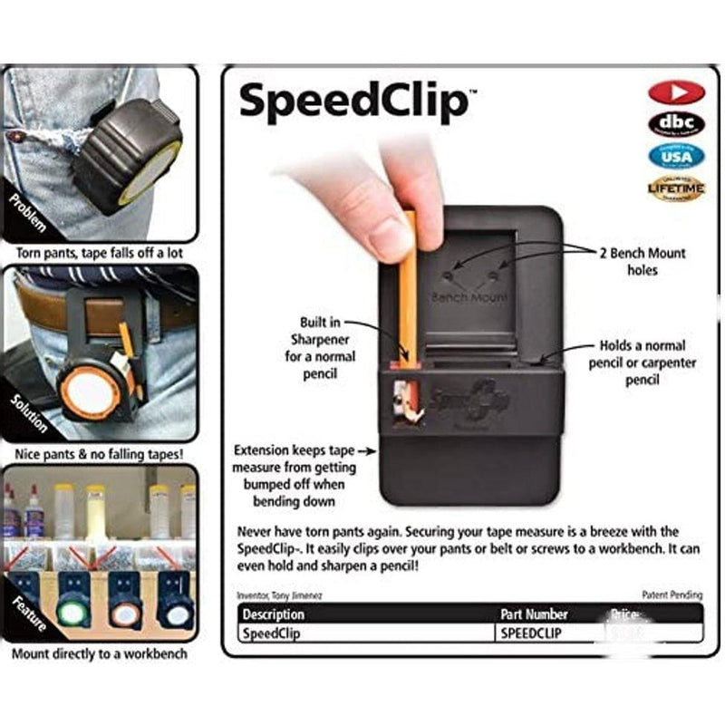 FastCap Speed Clip Tape Measure Belt Clip & Pencil Holder