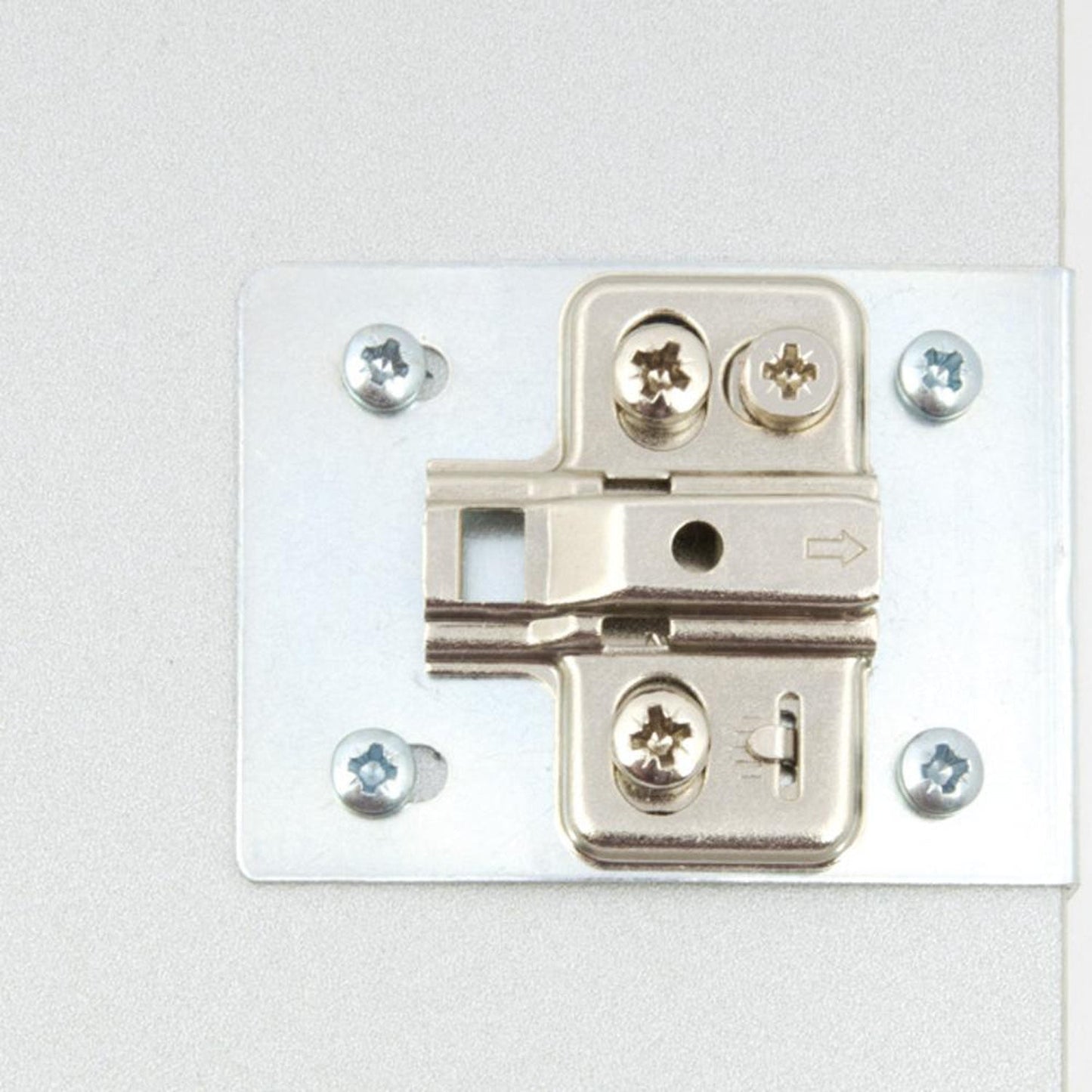 Hafele Cabinet Hinge Mount Repair Plate Kit (Cream White/2 Pack)