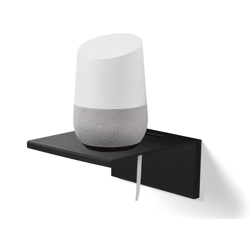 Hangman Black Smart Device Floating Wall Shelf For Alexa, Google Home Etc