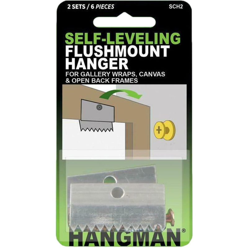 Hangman Flush Mount Self Levelling Canvas Picture Hanger SCH2