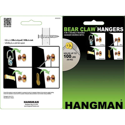 Hangman Gold Bear Claw Picture Hanging Screws (25 Pack) BCK-25