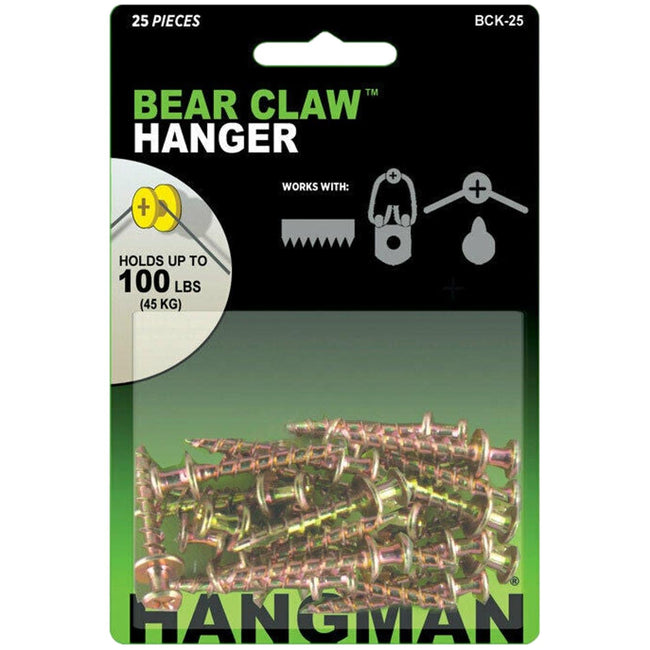 Hangman Gold Bear Claw Picture Hanging Screws (25 Pack) BCK-25