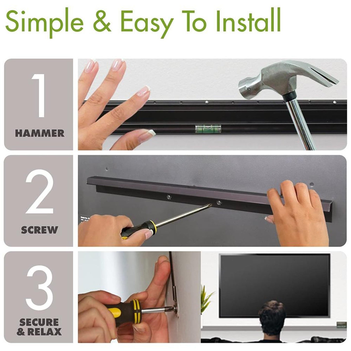 Hangman "No Stud" TV Wall Hanger Bracket 32" To 65"