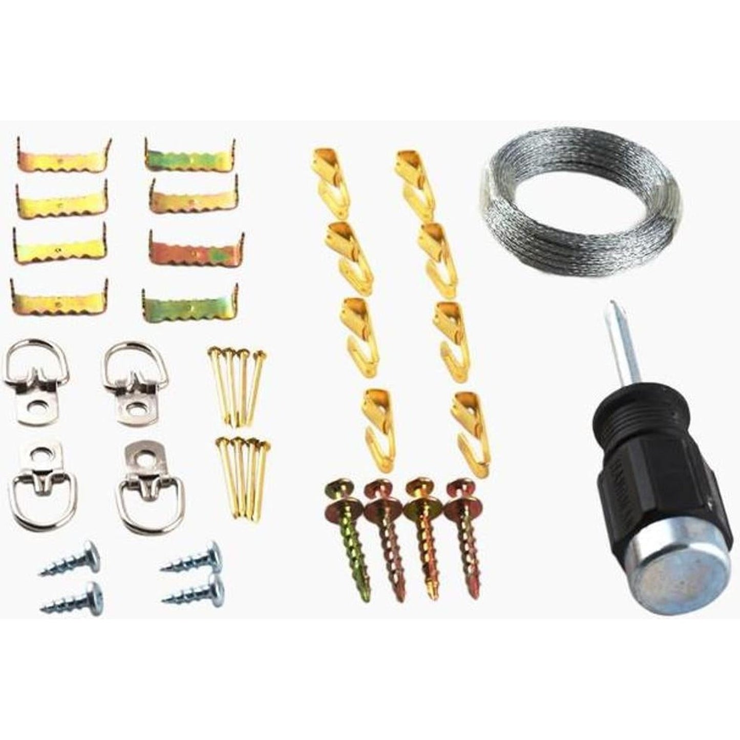Hangman Picture Hanging Kit & Handy Hammer 46 Pieces HHK